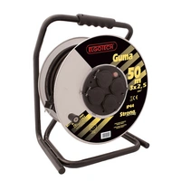 PZB-1111-50G/2,5 PRZEDŁUŻACZ ZWIJANY BĘBNOWY 50MB 3G2,5 W GUMIE