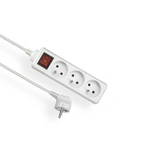 Przedłużacz 3 gniazda z/u z wyłącznikiem 3x1mm2 3m 3x2P+Z biały (P1313)