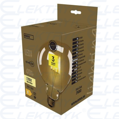 Z74303 Żarówka LED Vintage G125 4W E27 ciepła biel+