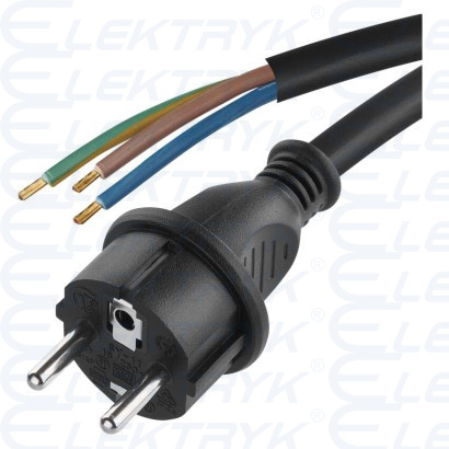 S03230 PRZEWÓD Z WTYCZKĄ 3X1,5MM 3M