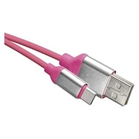 Przewód USB 2.0 wtyk A - wtyk C, 1 m różowy