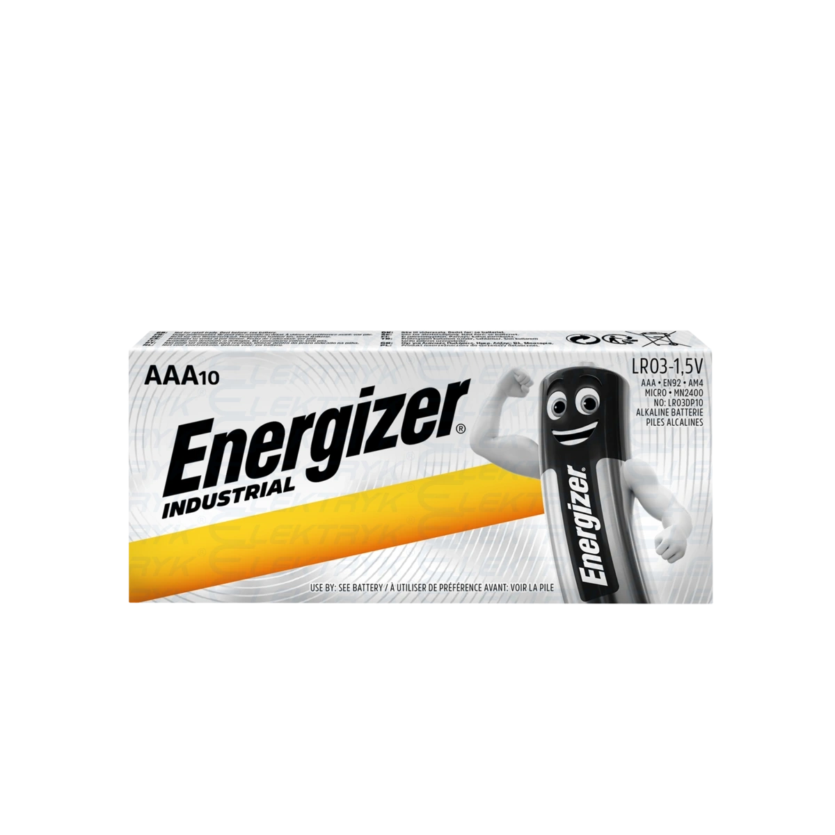 ENERGIZER Bateria alkaliczna AAA, LR03, 1,5V, E92 DP (op.10szt.) INDUSTRIAL