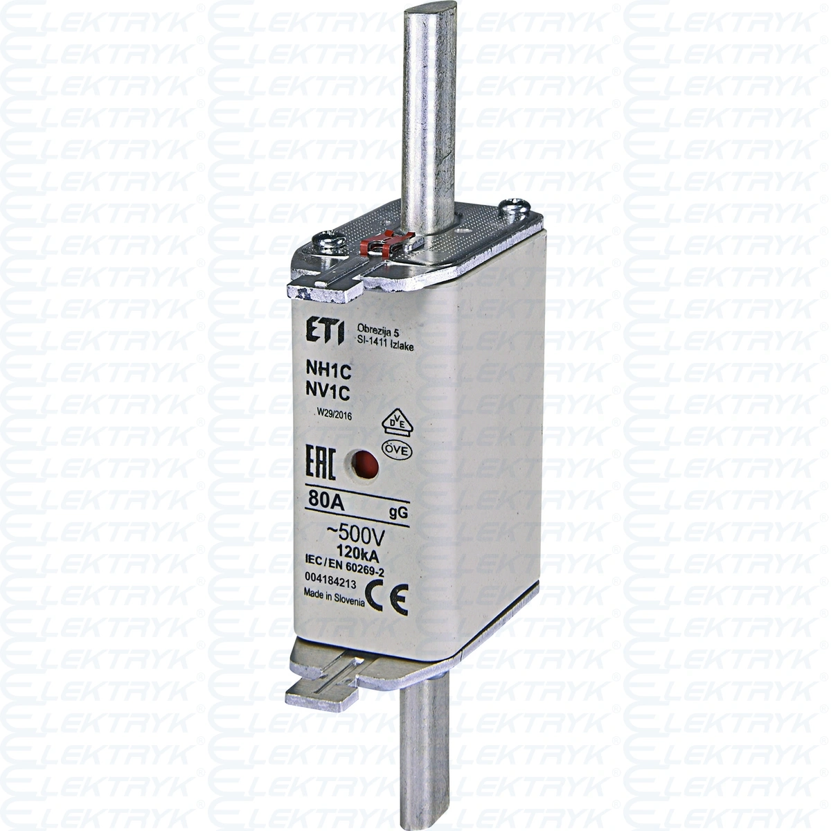 NH1C gG 80A/500VWkładka topikowa przemysłowa zwłoczna KOMBI WT-1C