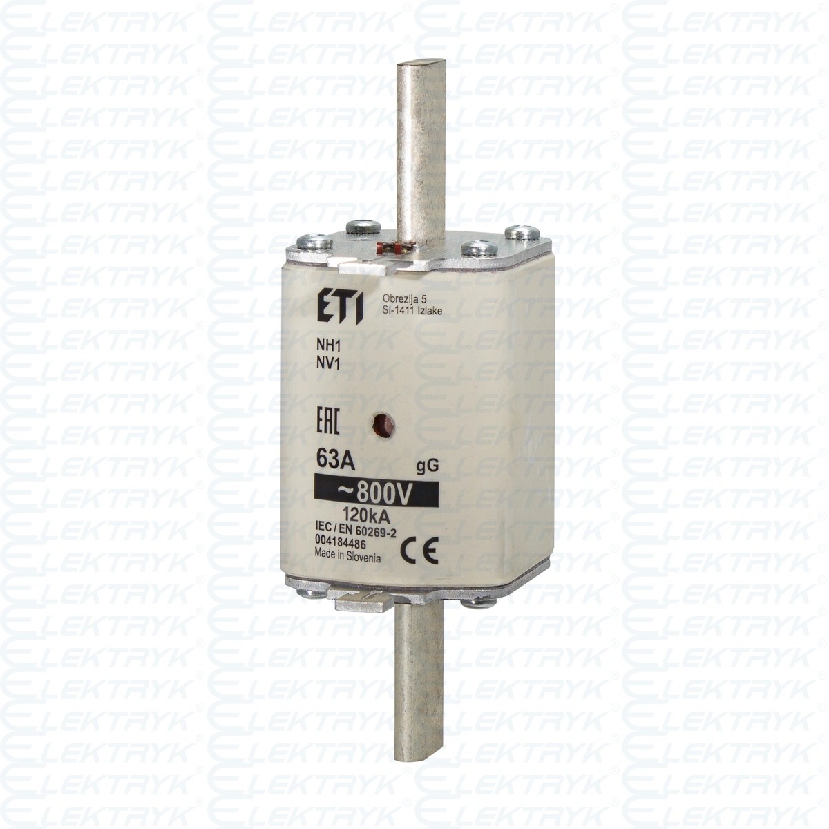 NH1 gG 125A/800V Wkładka topikowa zwłoczna - 800V - KOMBI