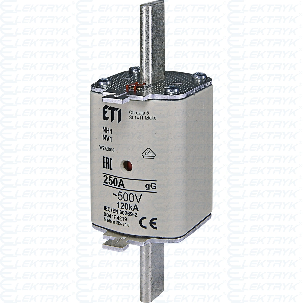 NH1 gG 250A/500V (WT-1) Wkładka topikowa