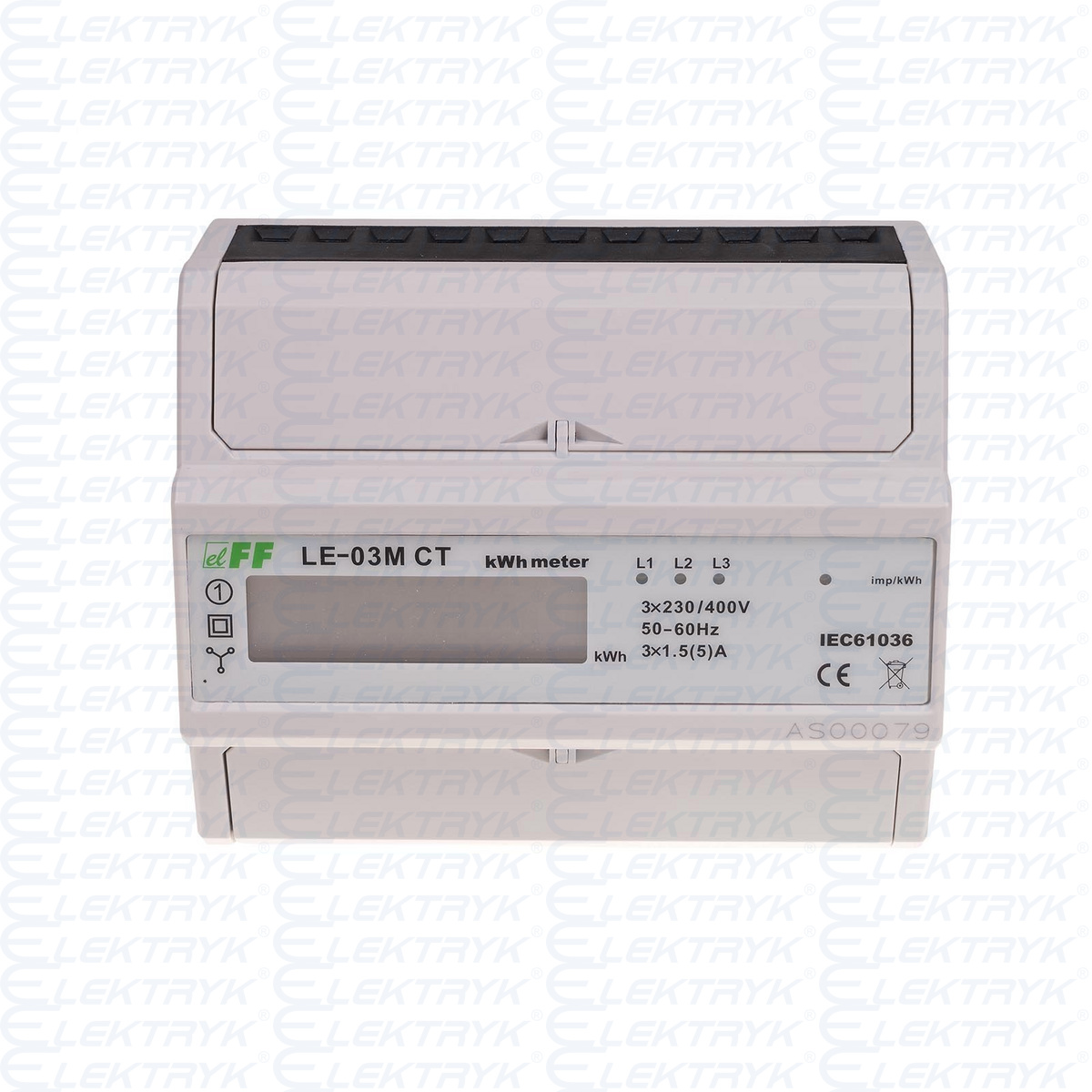 licznik energii elektrycznej - trójfaz. z programowalną przekładnią , RS-485 MODBUS, LCD, kl.1