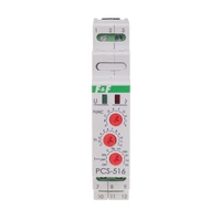 PCS-516 UNI* przekaźnik czasowy dziesięciofunkcyjny, z wejściami: START i RESET, styki: 1P, I=10A, U=12-264V, 1 moduł