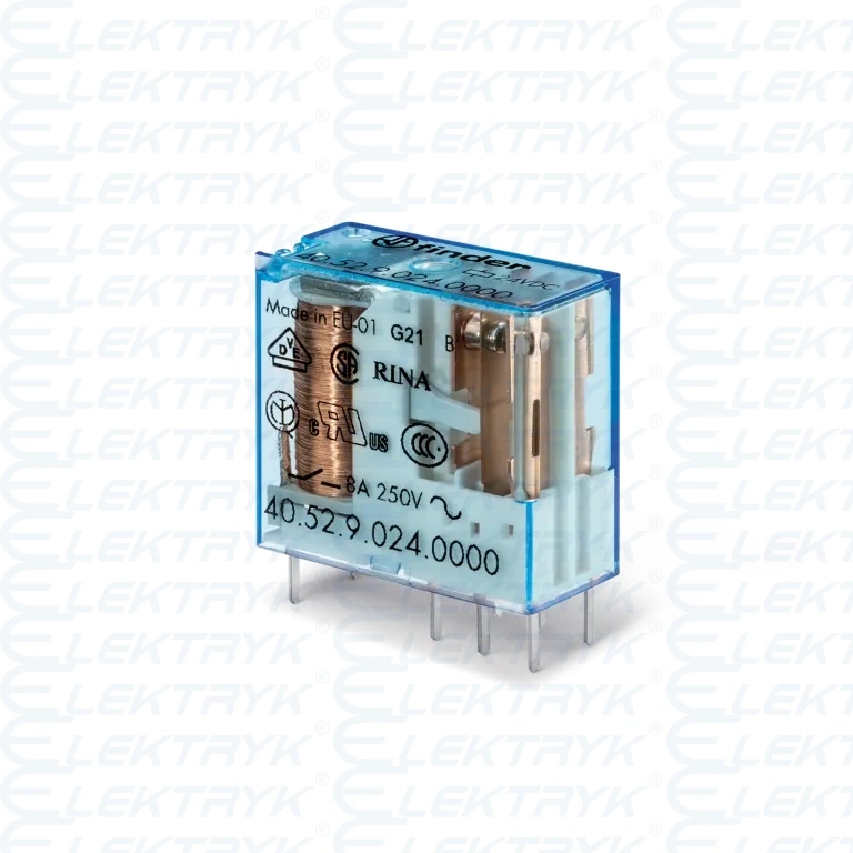 40.52.8.024.0000 Przekaźnik miniaturowy PCB 2P 8A 24V AC 250V