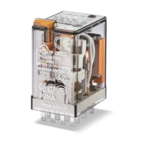 55.34.9.024.0040 Przekaźnik miniaturowy 4P 7A 24V DC przycisk testujący mechaniczny wskaźnik zadziałania AgNi