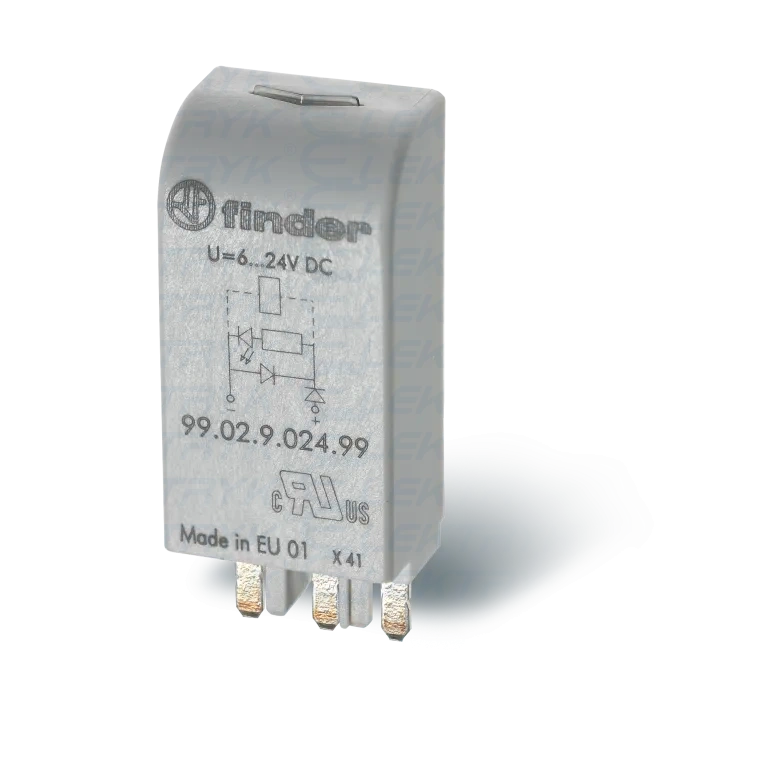 99.02.0.230.98 Układ tłumiący warystor z LED 110-240V AC/DC do przekaźników modułowych interfejsowych