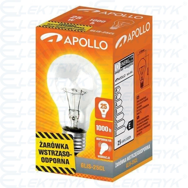 25W JNQ/APOLLO ŻARÓWKA E27 ZWYKŁA