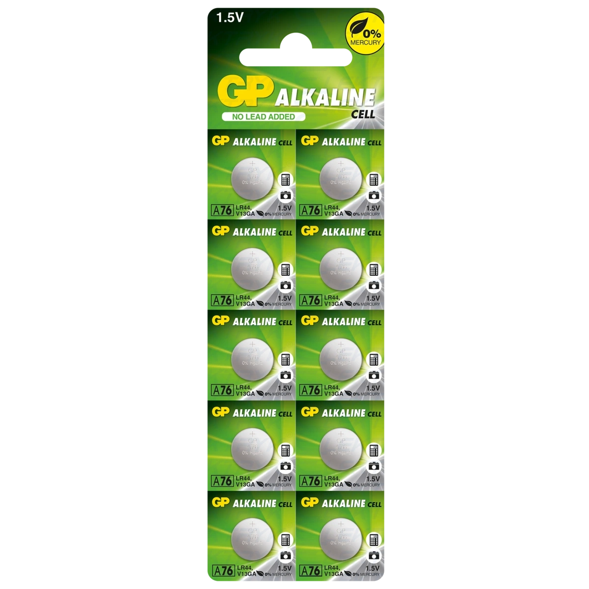 A76F-U10 Bateria alkaiczna,  AG13 / LR44; 1,5V (A76F-2C10)
