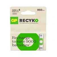 Akumulatory NiMH GP ReCyko AAA 950mAh (4 sztuki) 1,2V