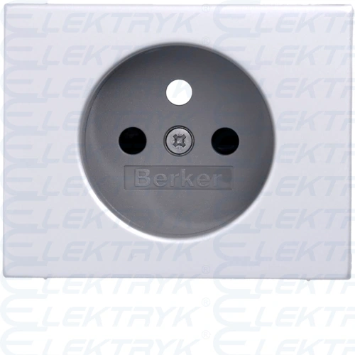 K.5 Płytka czołowa z przysłonami styków do gniazda z uziemieniem, alu