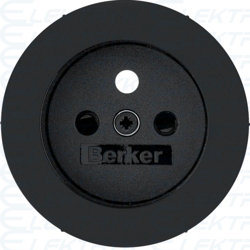 Płytka czołowa do gniazda z/u czarny połysk, R.classic