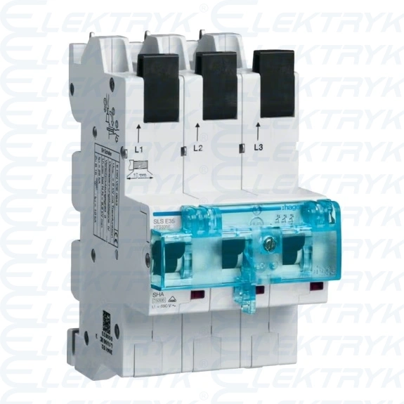 MCB SLS Wyłącznik nadprądowy selektywny 3P, E, 35 A, szyny Cu 40-12x5/10mm