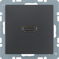 Q.x Gniazdo HDMI z przyłączem 90°, antracyt aksamit, lakierowany