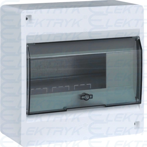 IC2 Rozdzielnica 1x8M n/t, IP40, drzwi transparentne