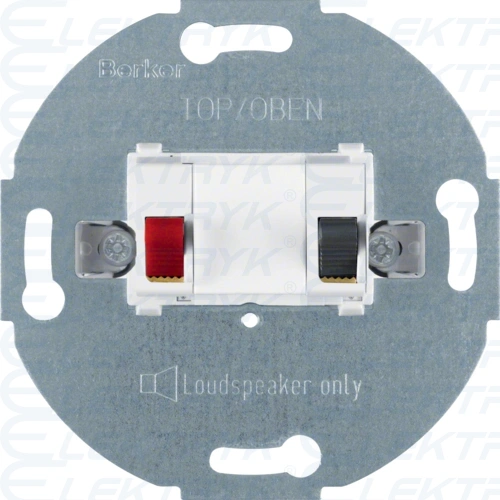 one.platform Mechanizm gniazda głośnikowego stereofonicznego 1-kr, biały