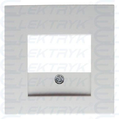 B.Kwadrat Płytka czołowa do gniazda głośnikowego i gniazda ładowania USB, biały, połysk