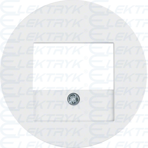 R.x Płytka czołowa do gniazda głośnikowego i gniazda ładowania USB, biały, połysk