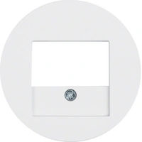 R.x Płytka czołowa do gniazda głośnikowego i gniazda ładowania USB, biały, połysk