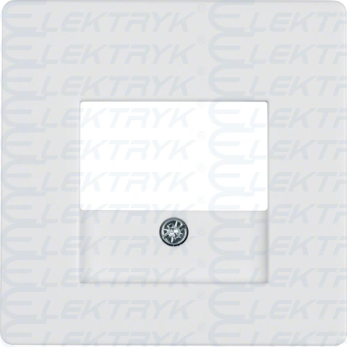 Q.x Płytka czołowa do gniazda głośnikowego i gniazda ładowania USB, biały, aksamit