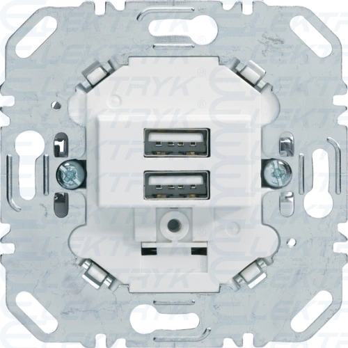 one.platform Mechanizm gniazda USB ładowania 3.0 A 230 V, biały, mat