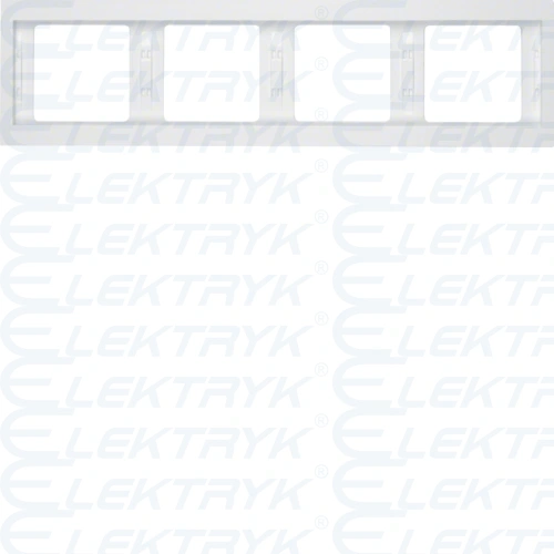 K.1 Ramka 4-krotna, pozioma, biały, połysk
