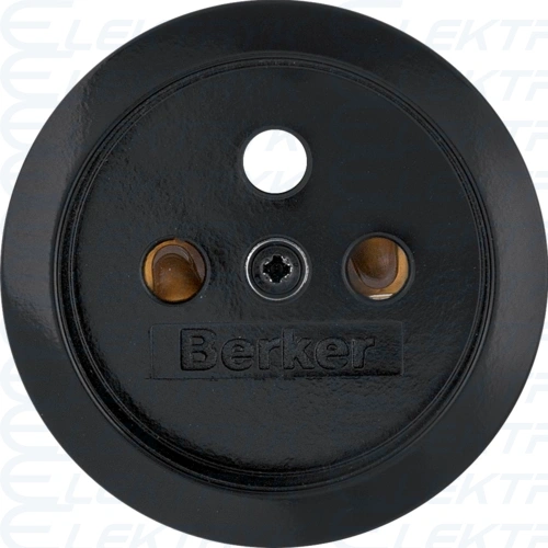 Serie 1930/Glas Płytka czołowa do gniazda z uziemieniem, czarny