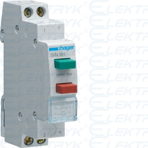 Przycisk sterowniczy 2x 1NO+NC zielony i czerwony Ith=16A 230VAC