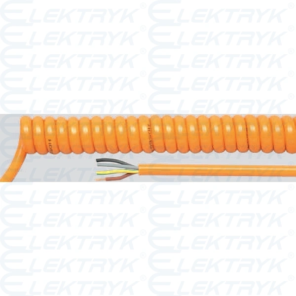 Kabel SPIRALNY POMARANCZ 3x1,5 H07BQ-F