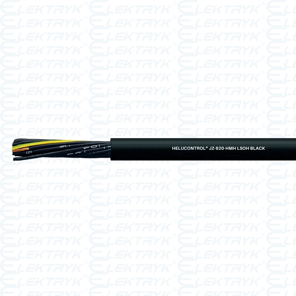 JZ-620-HMH LS0H 5G6 QMM czarny elastyczny 0,6/1kV bezhalogenowy, B2ca