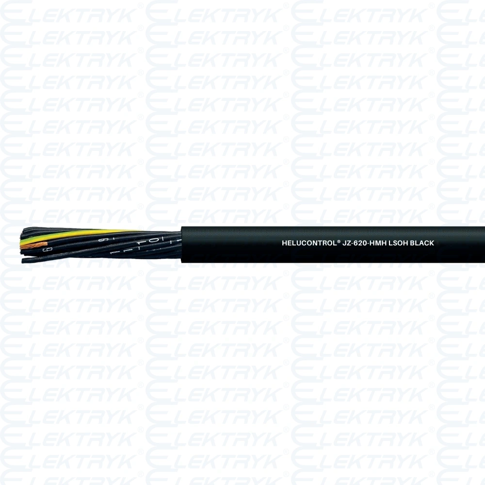 JZ-620-HMH LS0H 5G6 QMM czarny elastyczny 0,6/1kV bezhalogenowy, B2ca