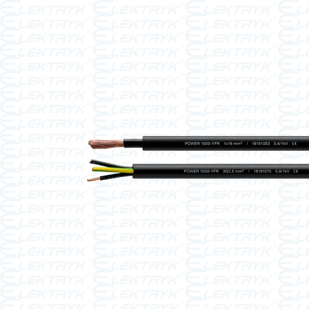 HELUKABEL POWER 1000-YFR 7G1,5 QMM 0,6/1 kV, CZARNYizolacja XLPE / 90°C, uniepalniony / kat. B, do zakopania bezpośrednio w ziemi