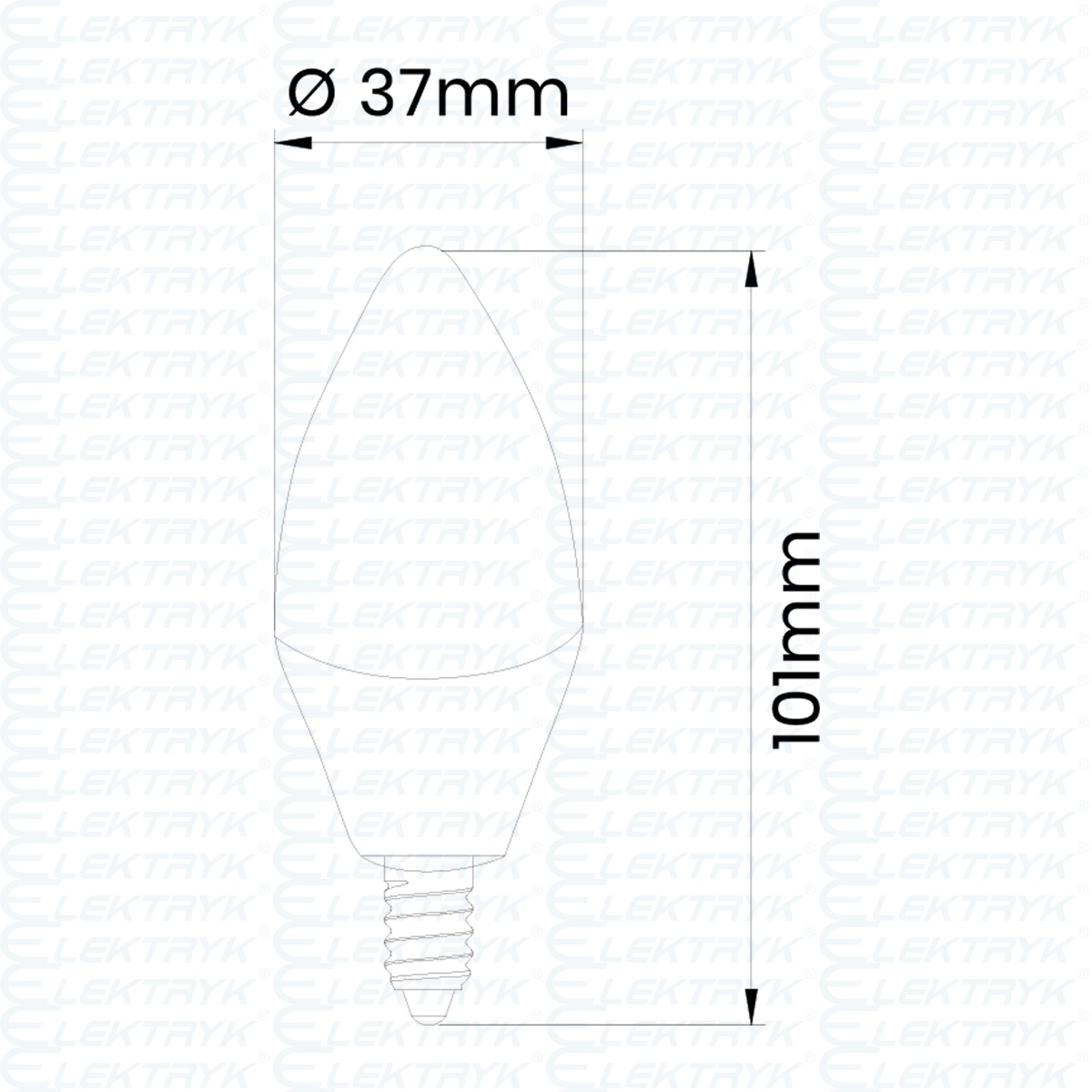 LAMPA B37 E14 PROFI 8 ŚWIECZKA 750lm 4000K