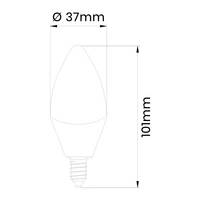 LAMPA B37 E14 PROFI 8 ŚWIECZKA 750lm 4000K