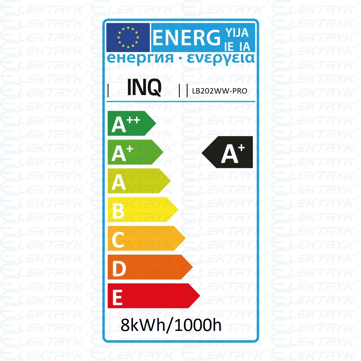 INQ LED LAMPA G45 E14 PROFI 8 KULKA 750lm 3000K