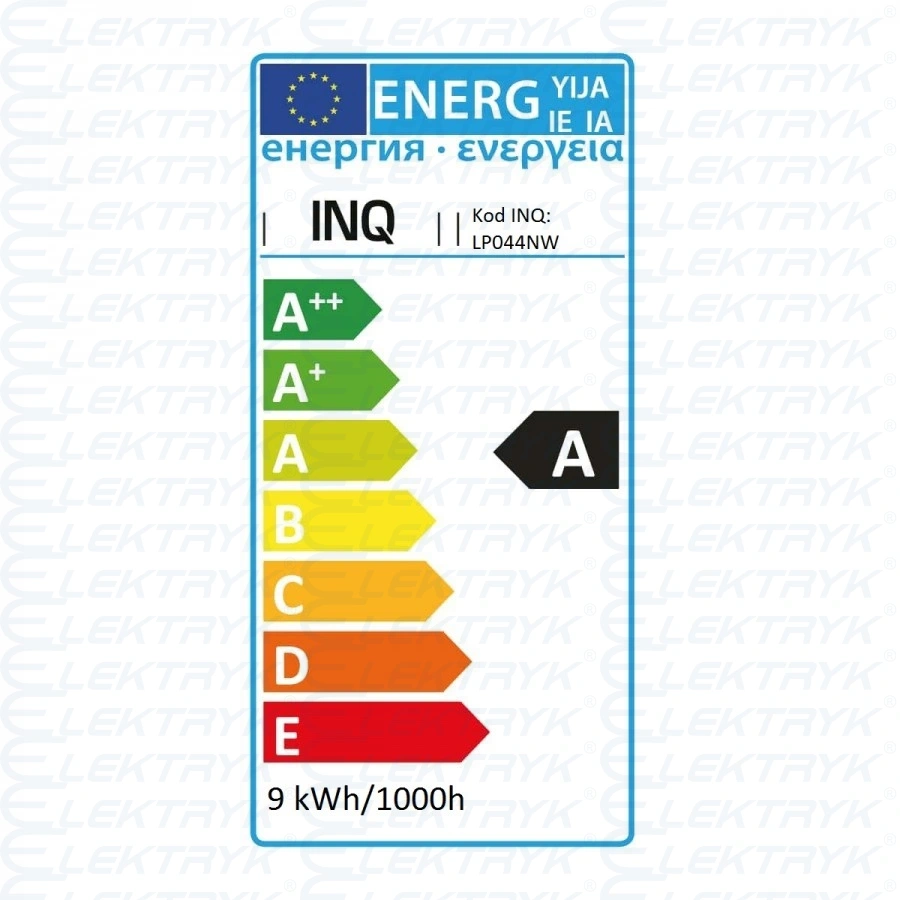 INQ LED 240V 9W P45 E14 840 kulka 620lm 4000K