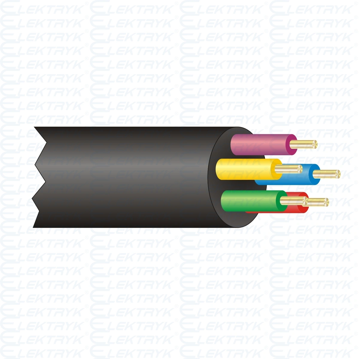 OW 5x1,5  Przewód gumowy 300/500V  (H05RR-F)