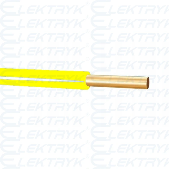 DY 1x2,5 ŻÓŁTY 450/750V Przewód H07V-U