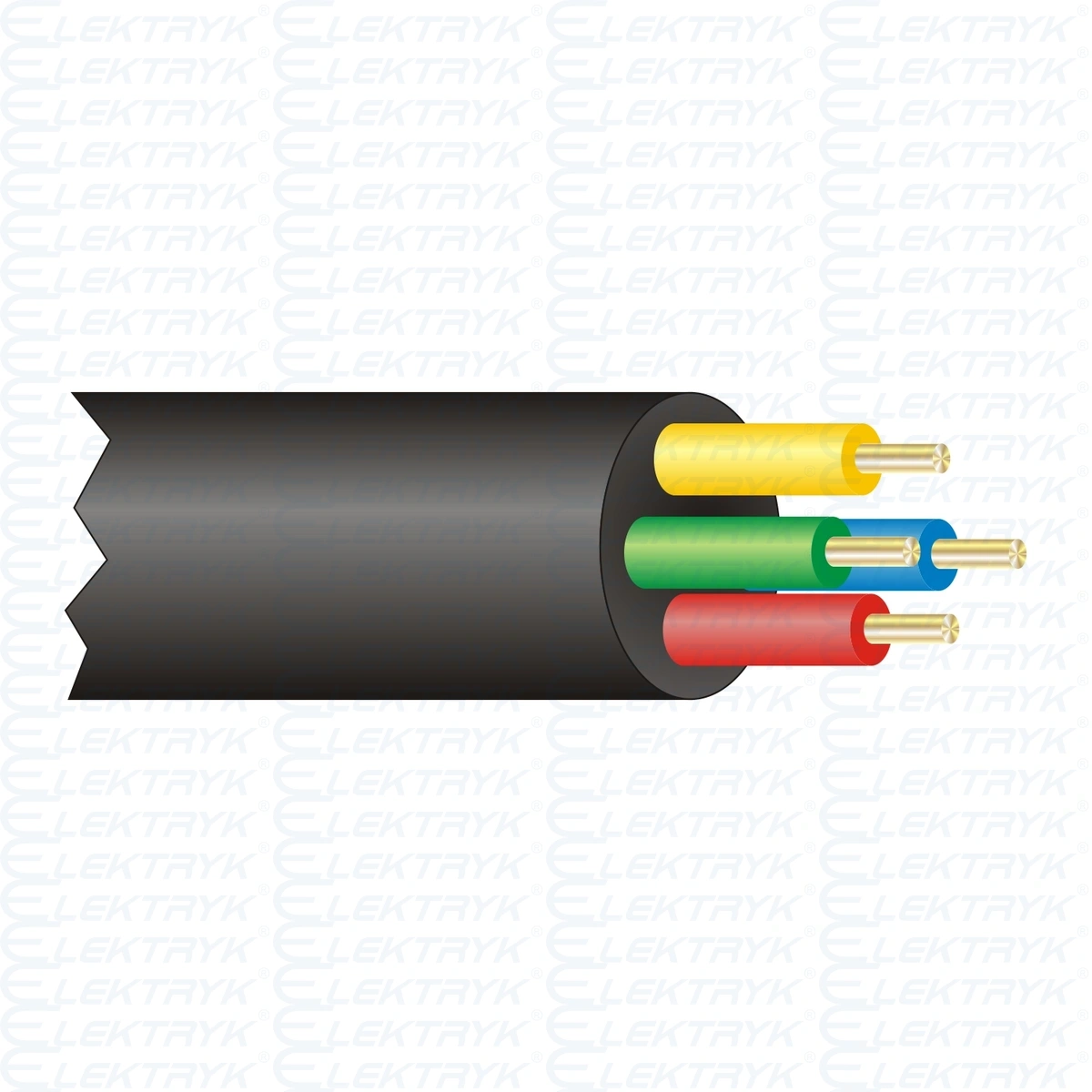 OW 4x1,5 Przewód gumowy 300/500V  (H05RR-F)