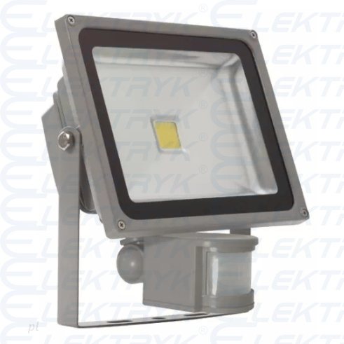 Naświetlacz LED z czujnikiem ruchu Mondo MCOB-30-GR SE 30W 2240lm 4000-4500K 220-240V IP65, szary
