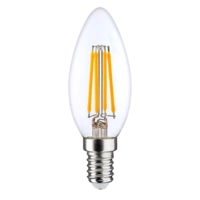 LED C35 Filament 6W E14 3000K 600lm 220-240V LEDURO Dimmable