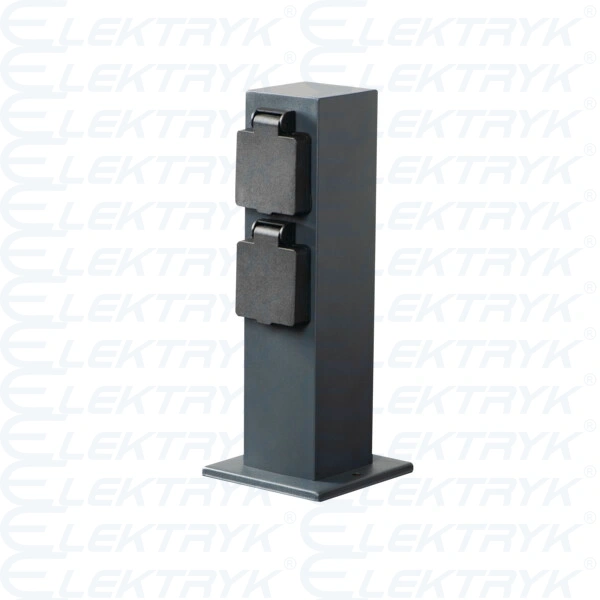 NASTO 2SOC FR B Słupek ogrodowy z gniazdami 230V