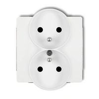DGPR-2Z Mechanizm gniazda podwójnego do ramki z uziemieniem 2x(2P+Z) DECO biel