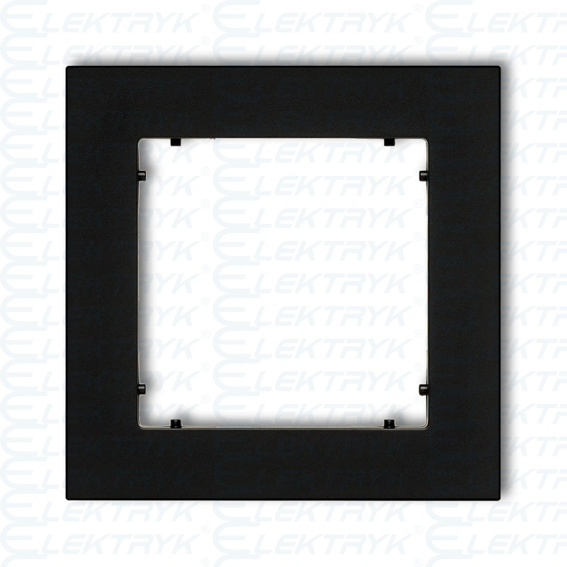 MINI czarny mat Ramka uniwersalna pojedyncza z tworzywa