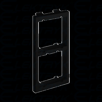 Adapter, CIMA, pionowy, 108×52mm, 2×, K45, szary grafit