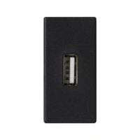 Płytka, K45, złącze USB typ A, 45×22,5mm, szary grafit