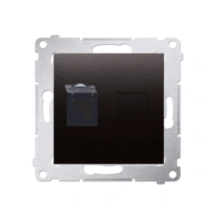 Gniazdo komputerowe pojedyncze RJ45 kategoria 6, z przesłoną przeciwkurzową (moduł)Antracyt /48